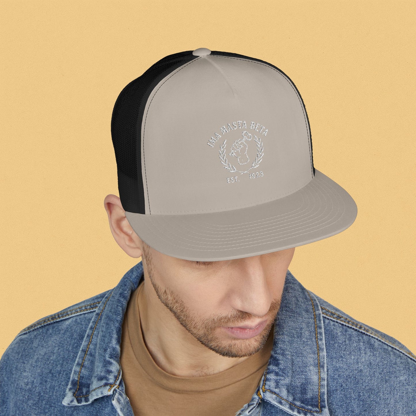 Ima Masta Beta... Embroidered 5 Panel Trucker Cap Sports