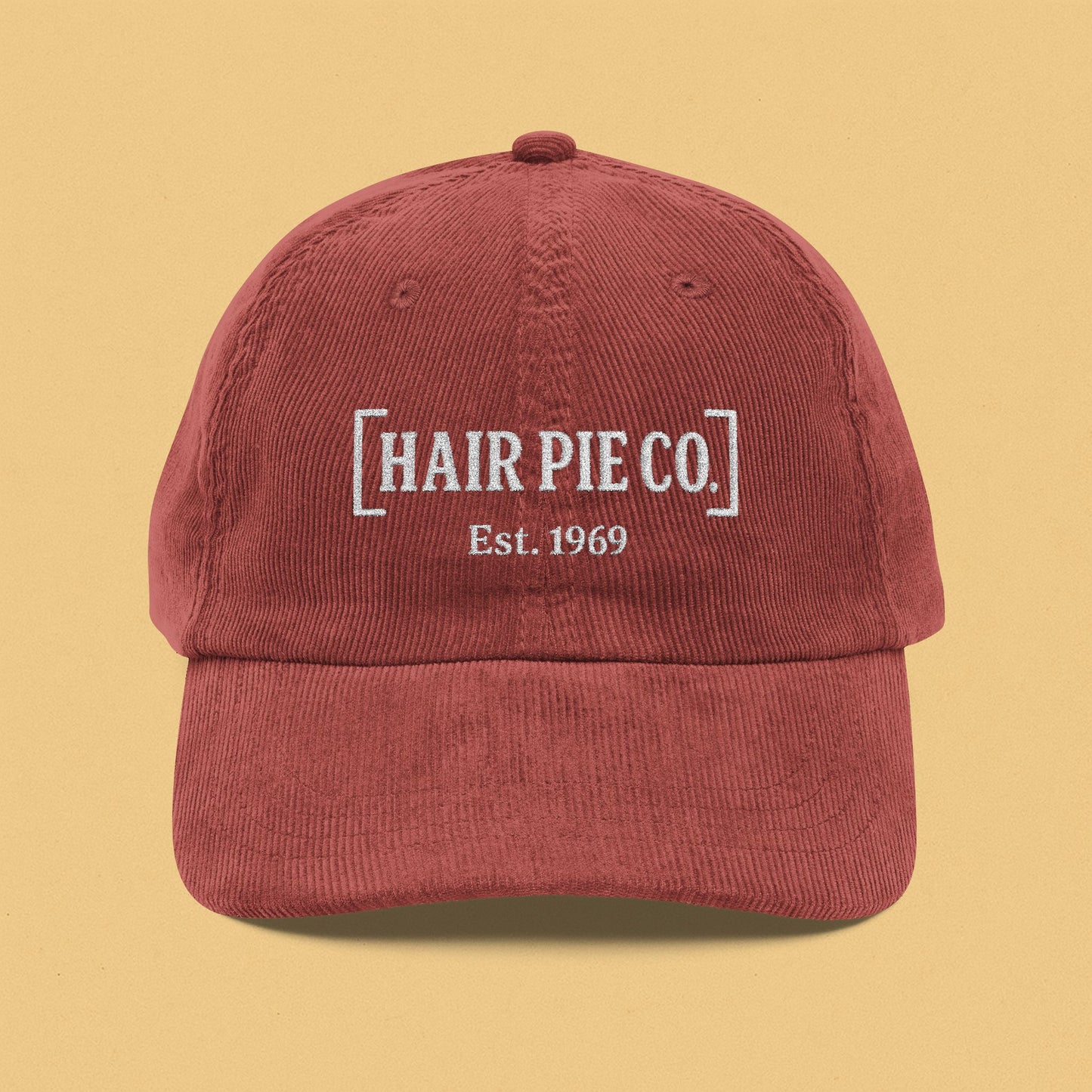 Hair Pie Co. Retro Corduroy Cap with Embroidery