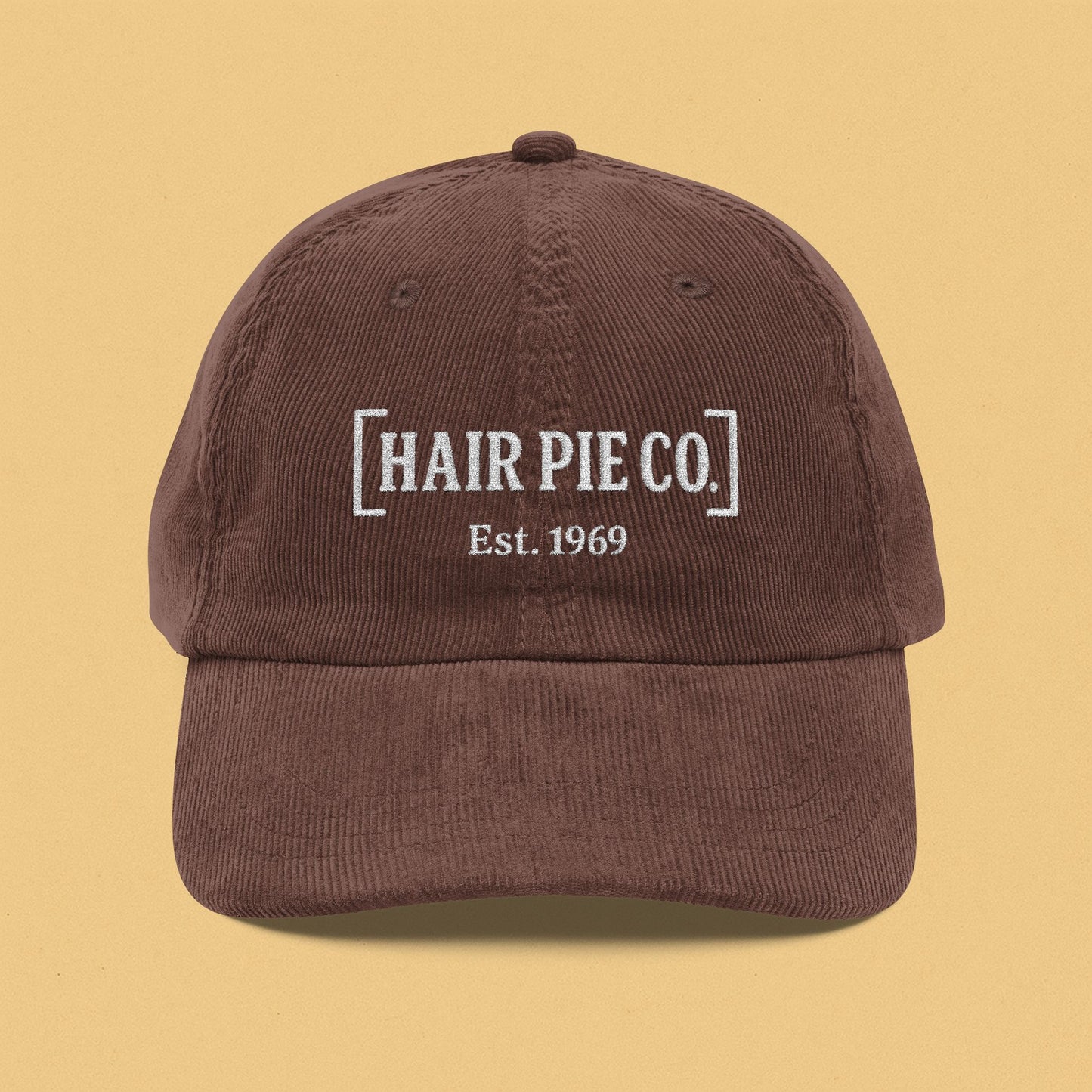 Hair Pie Co. Retro Corduroy Cap with Embroidery