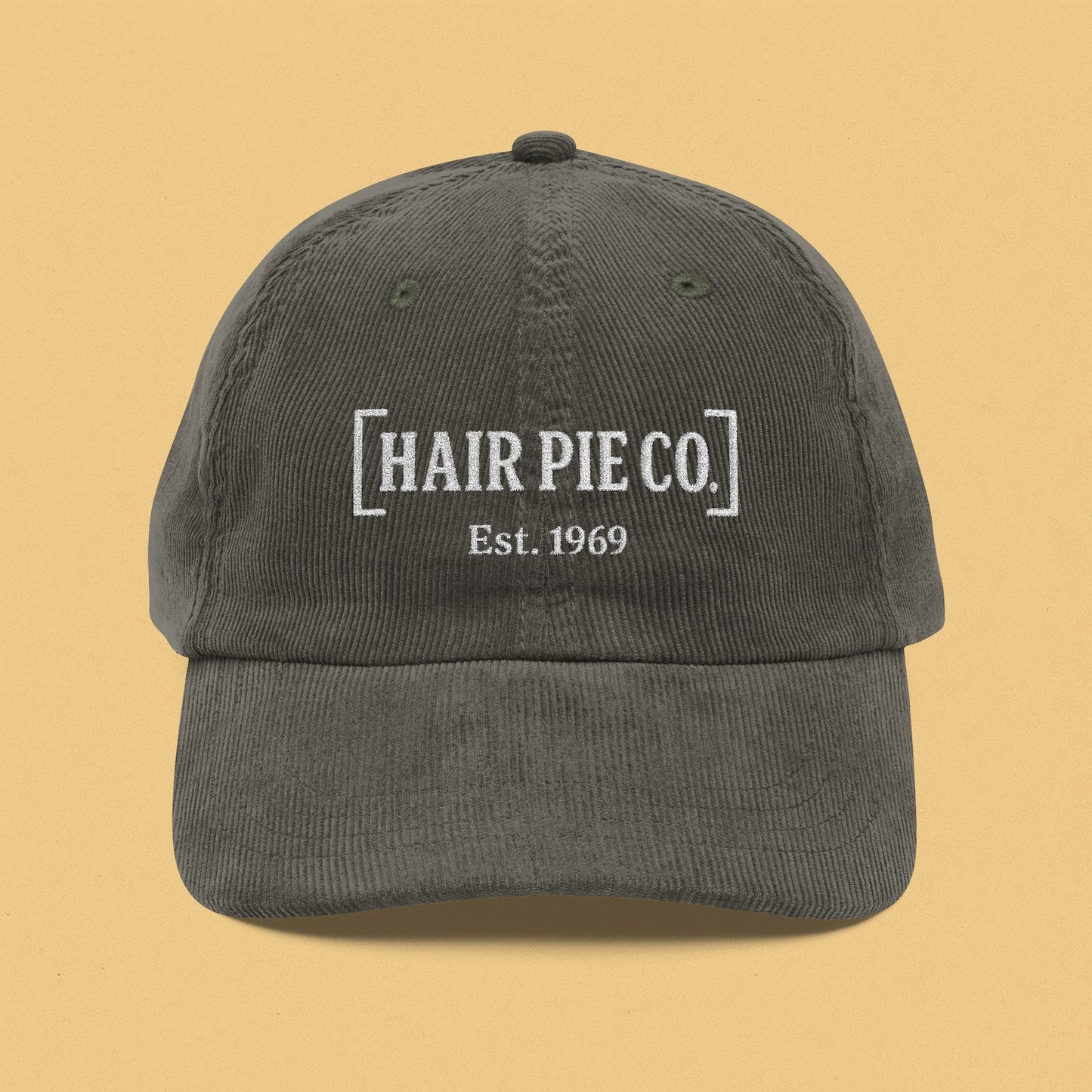Hair Pie Co. Retro Corduroy Cap with Embroidery
