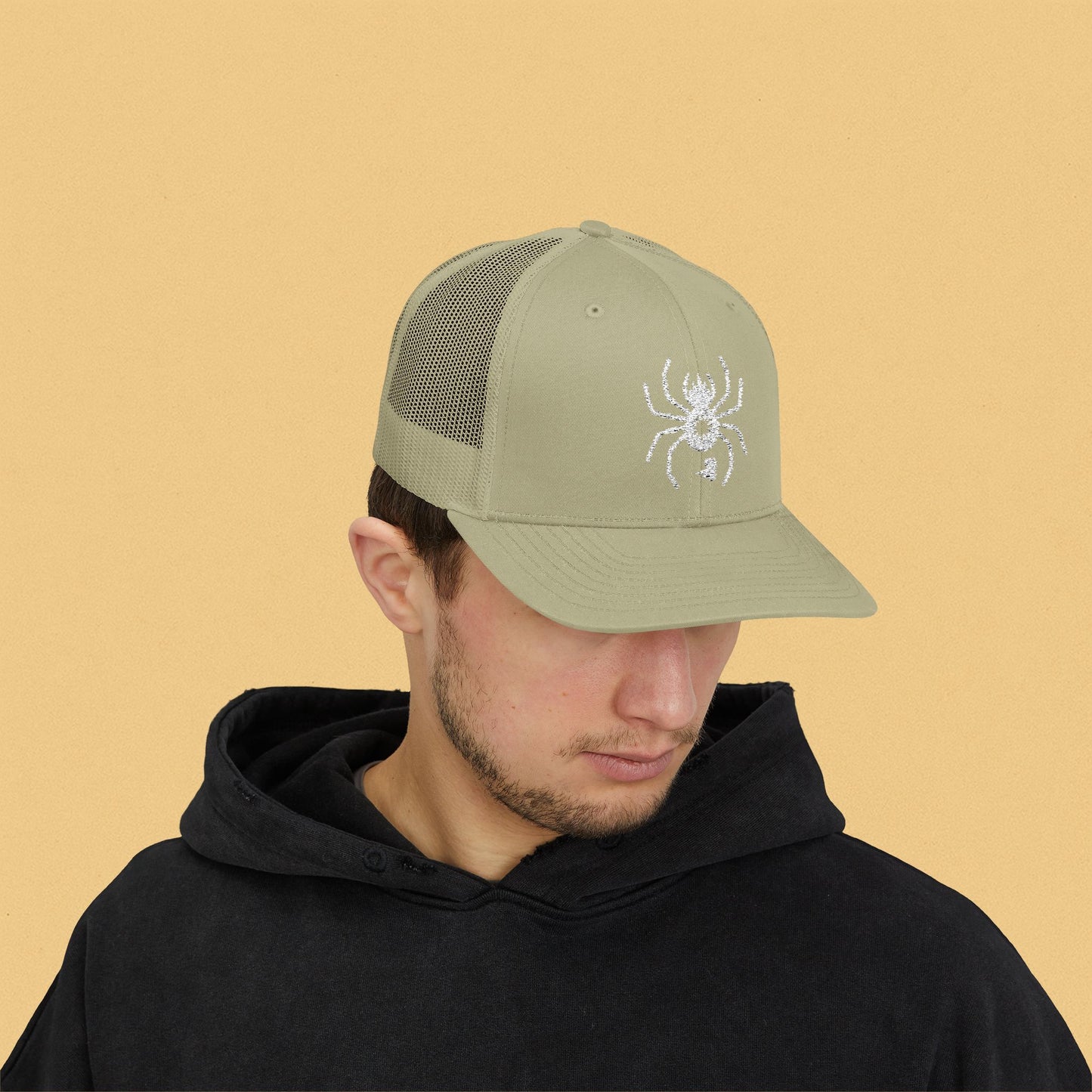 Barking Spider Embroidered Snapback Trucker Cap
