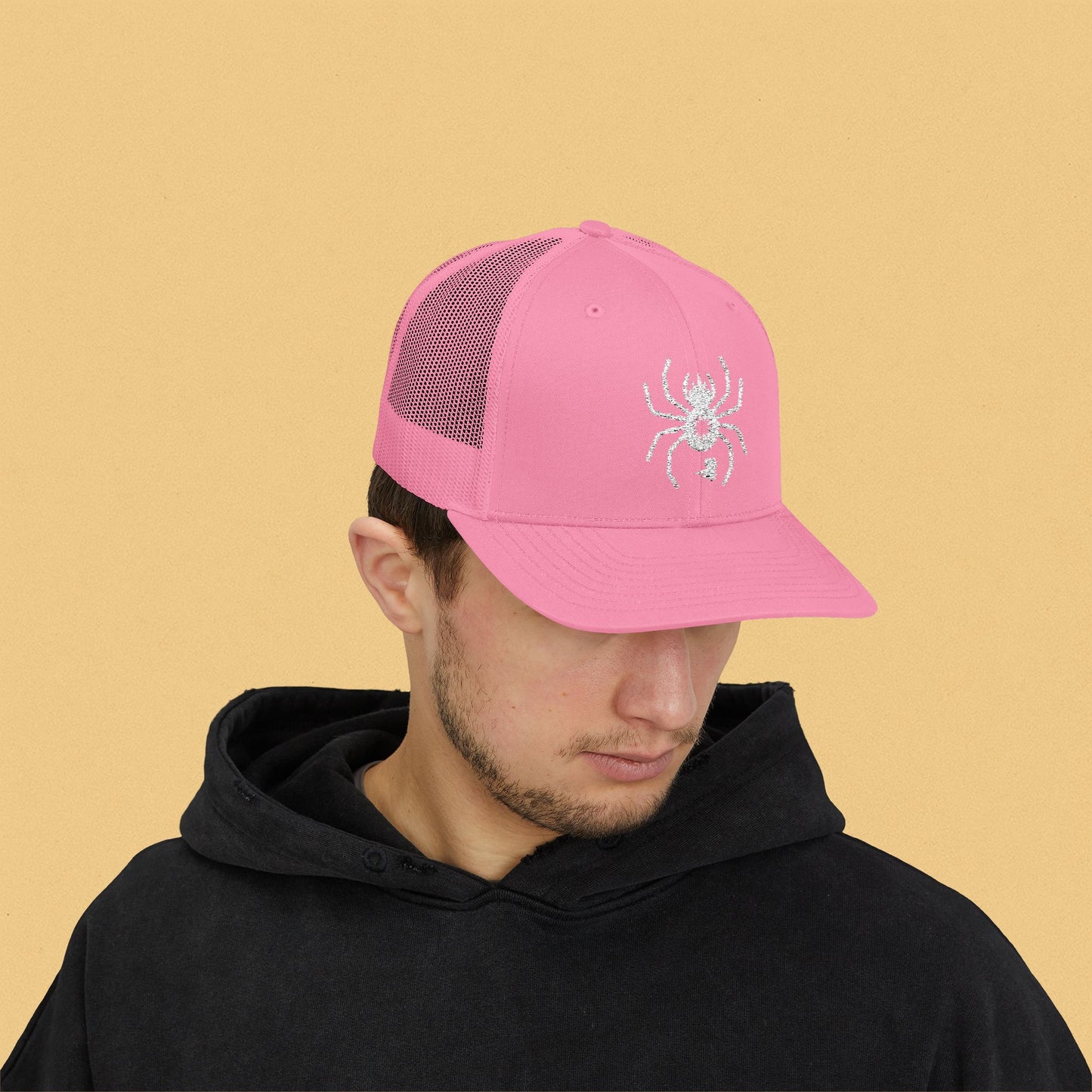 Barking Spider Embroidered Snapback Trucker Cap