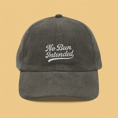 No Bun Intended Vintage Embroidered Corduroy Cap