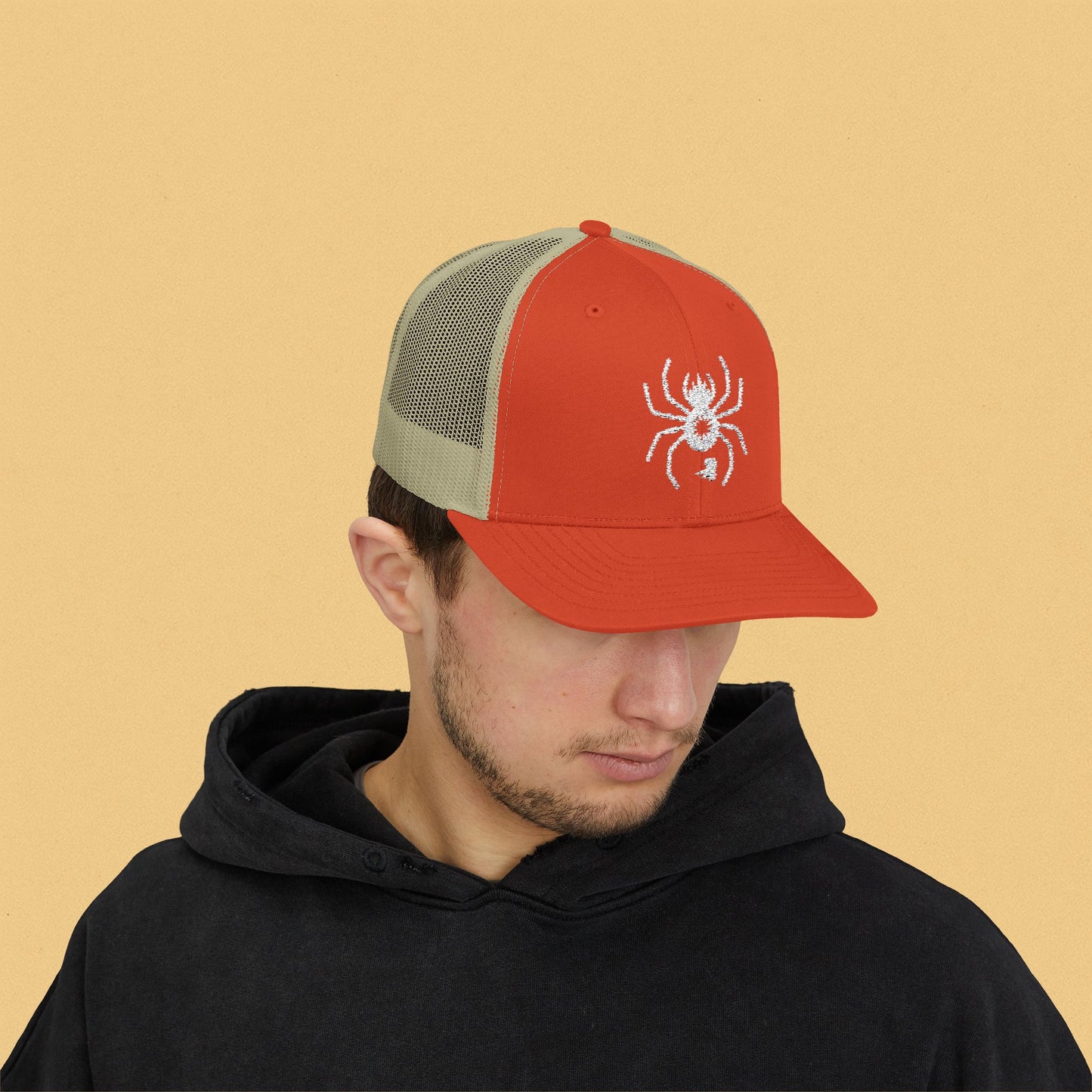 Barking Spider Embroidered Snapback Trucker Cap