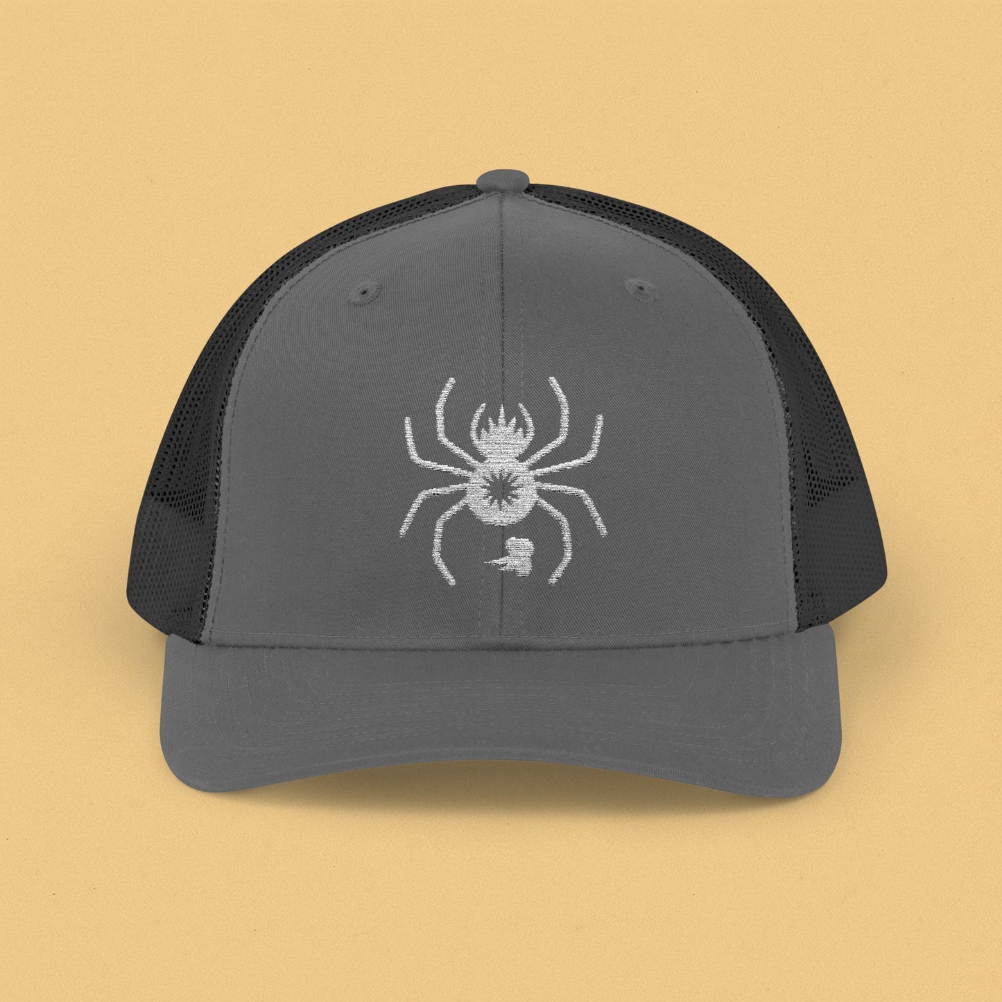Barking Spider Embroidered Snapback Trucker Cap