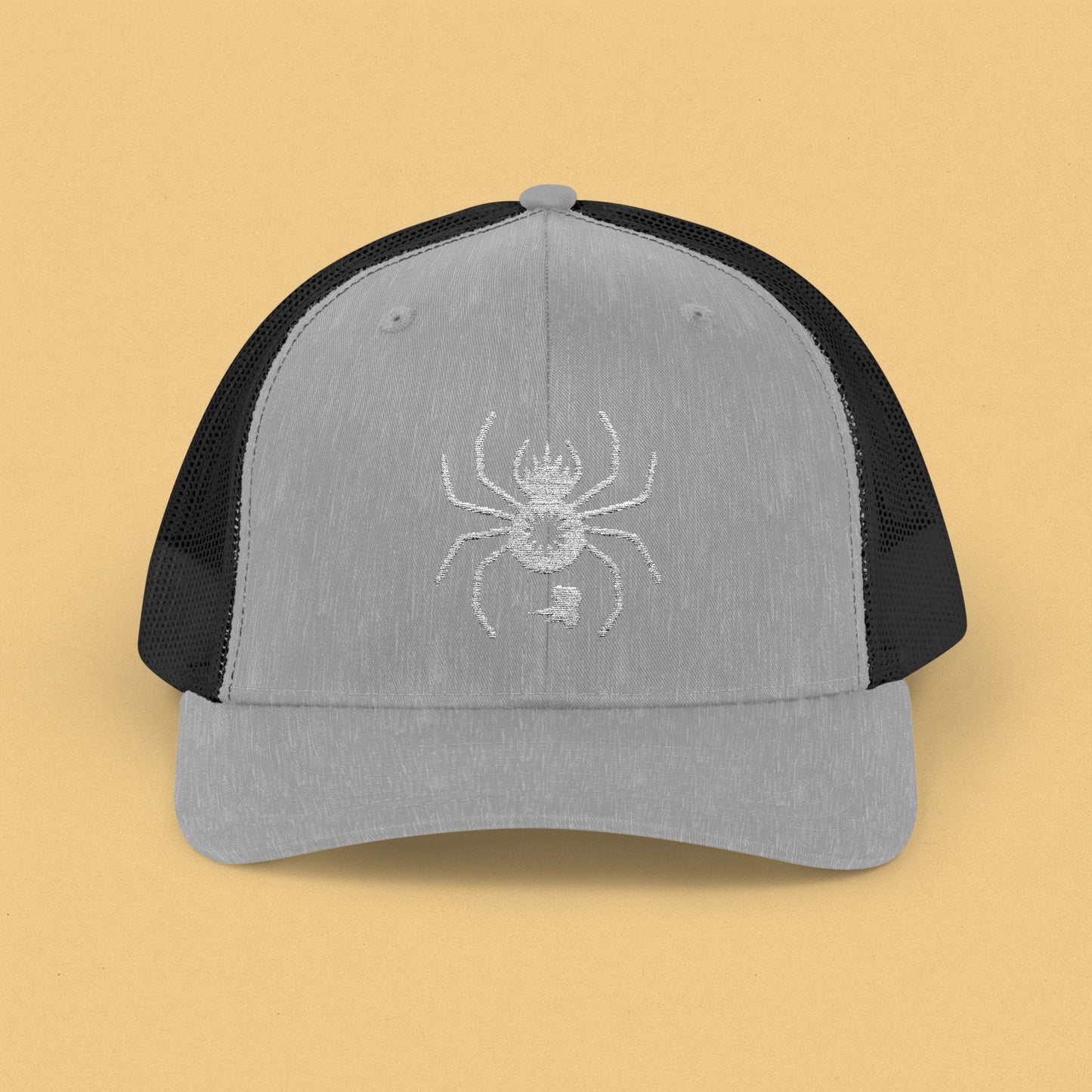Barking Spider Embroidered Snapback Trucker Cap