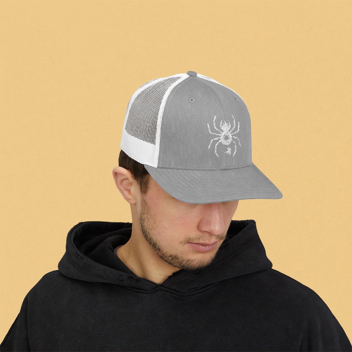 Barking Spider Embroidered Snapback Trucker Cap