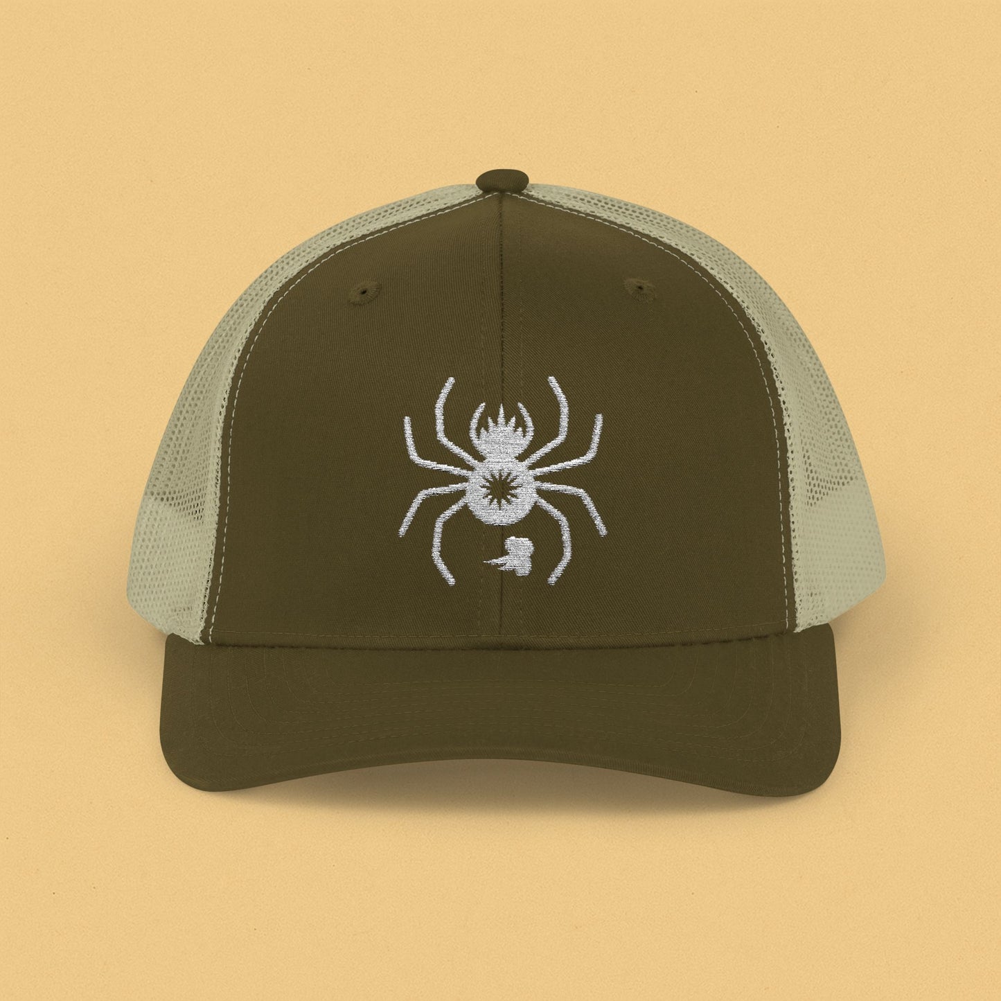 Barking Spider Embroidered Snapback Trucker Cap