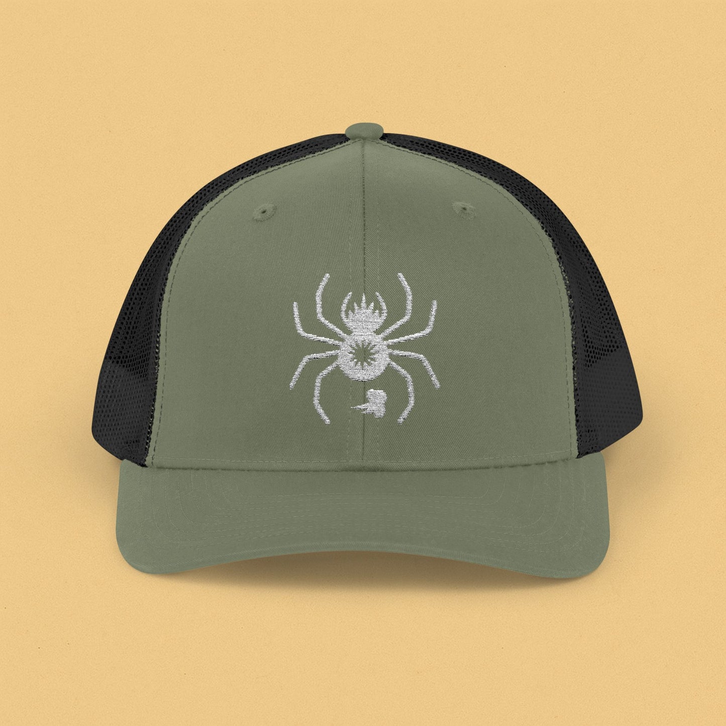Barking Spider Embroidered Snapback Trucker Cap
