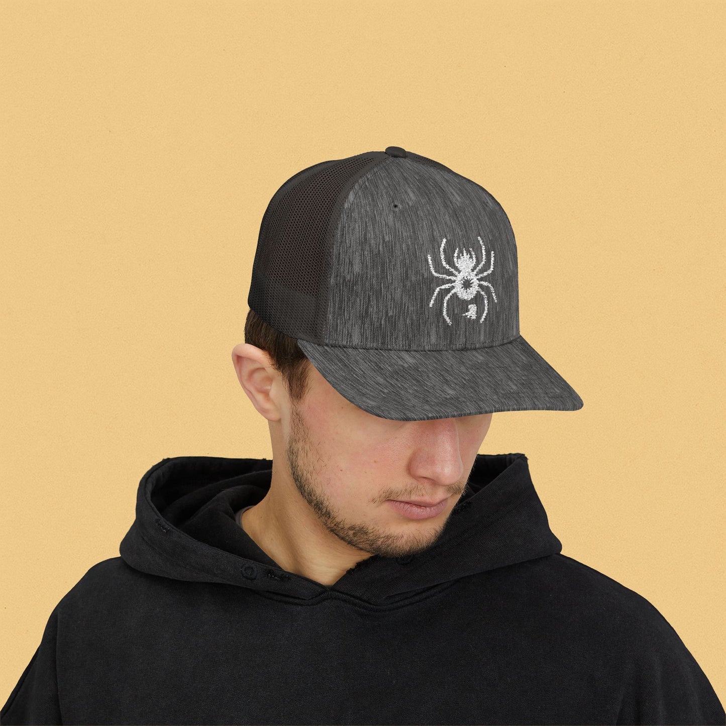 Barking Spider Embroidered Snapback Trucker Cap