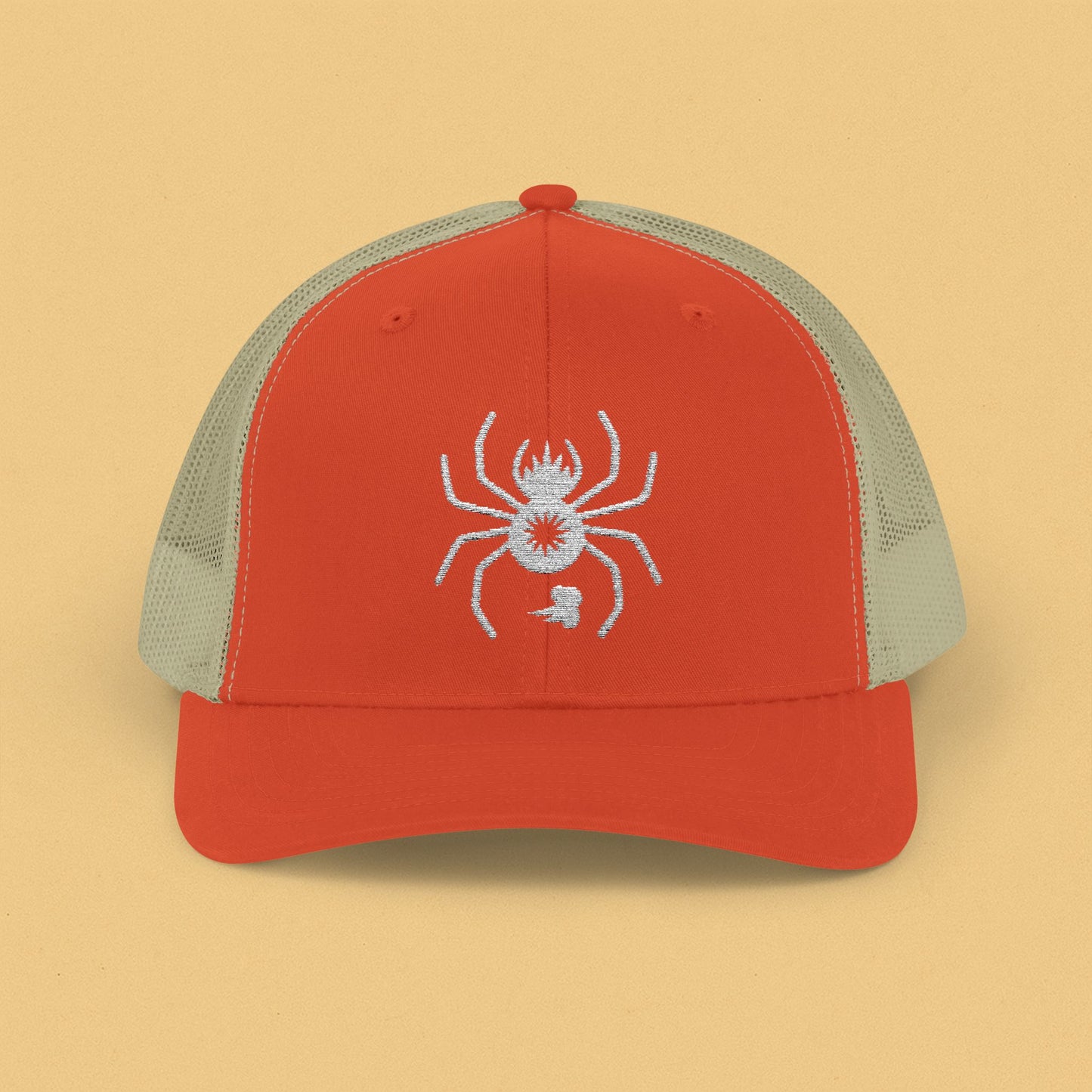 Barking Spider Embroidered Snapback Trucker Cap