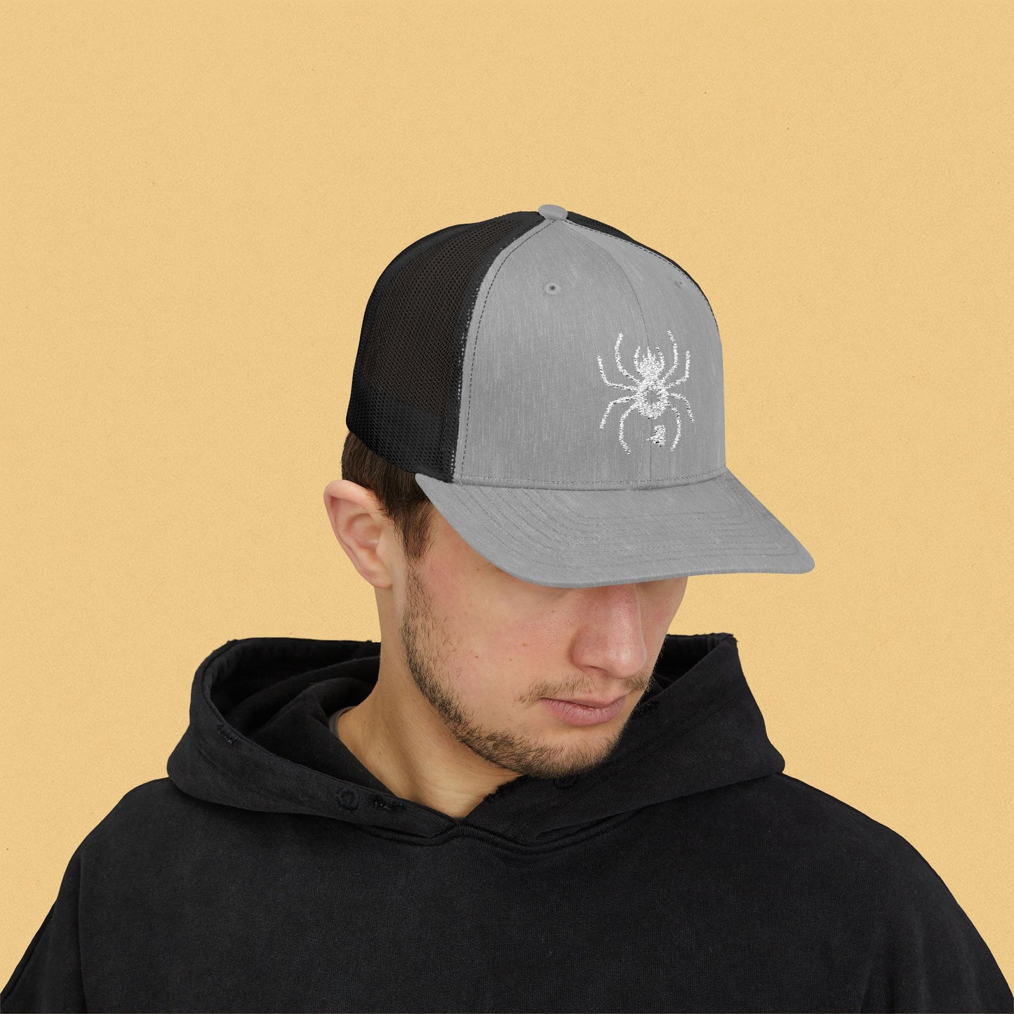 Barking Spider Embroidered Snapback Trucker Cap