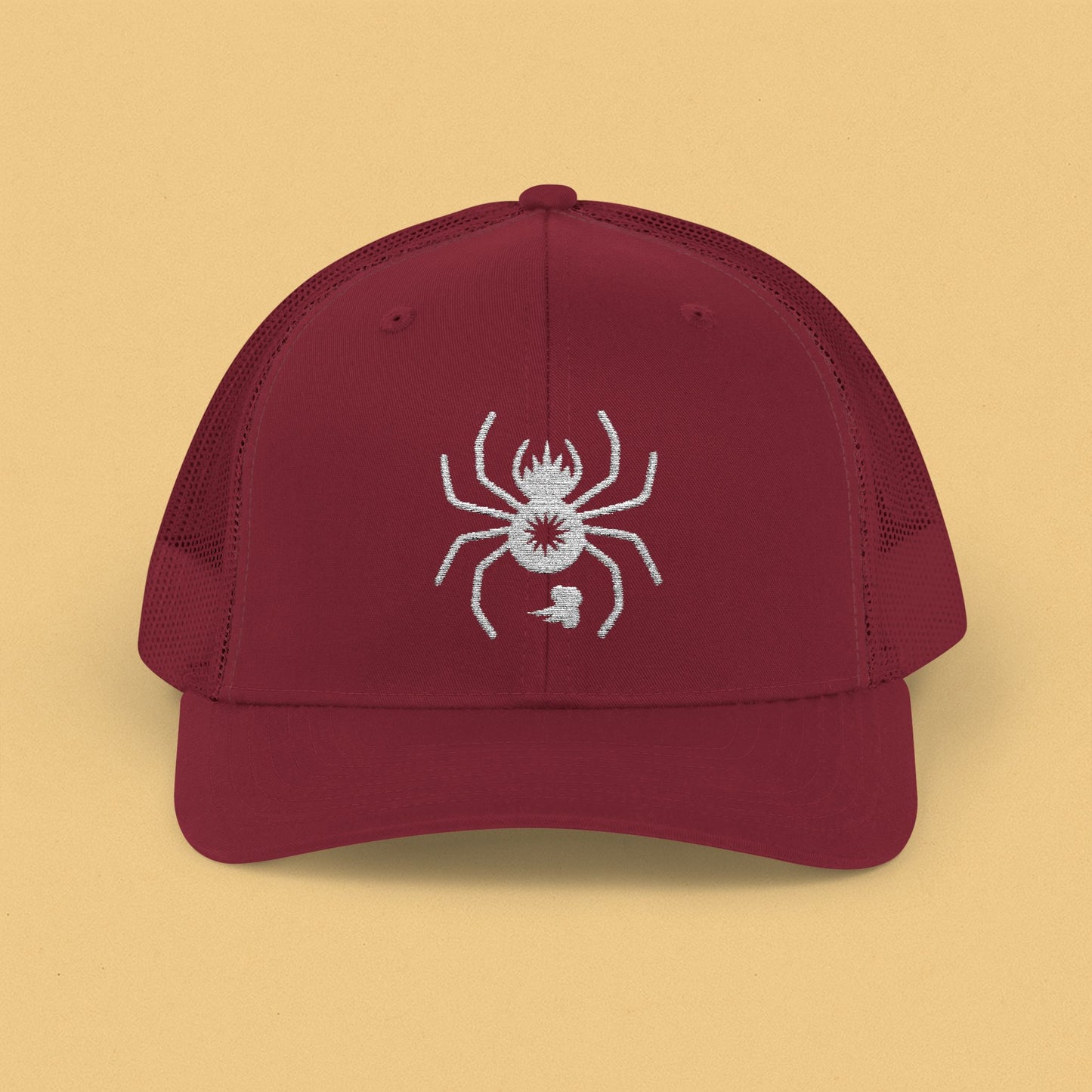 Barking Spider Embroidered Snapback Trucker Cap