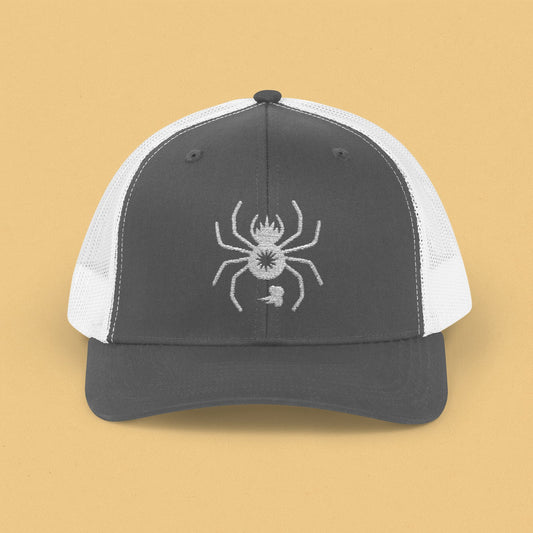 Barking Spider Embroidered Snapback Trucker Cap