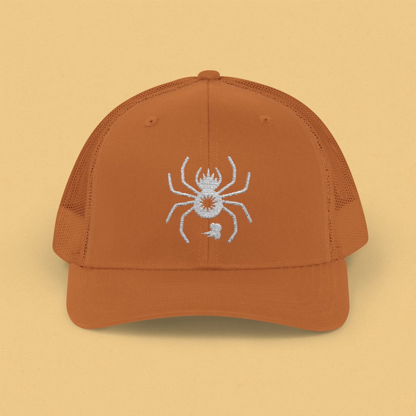 Barking Spider Embroidered Snapback Trucker Cap