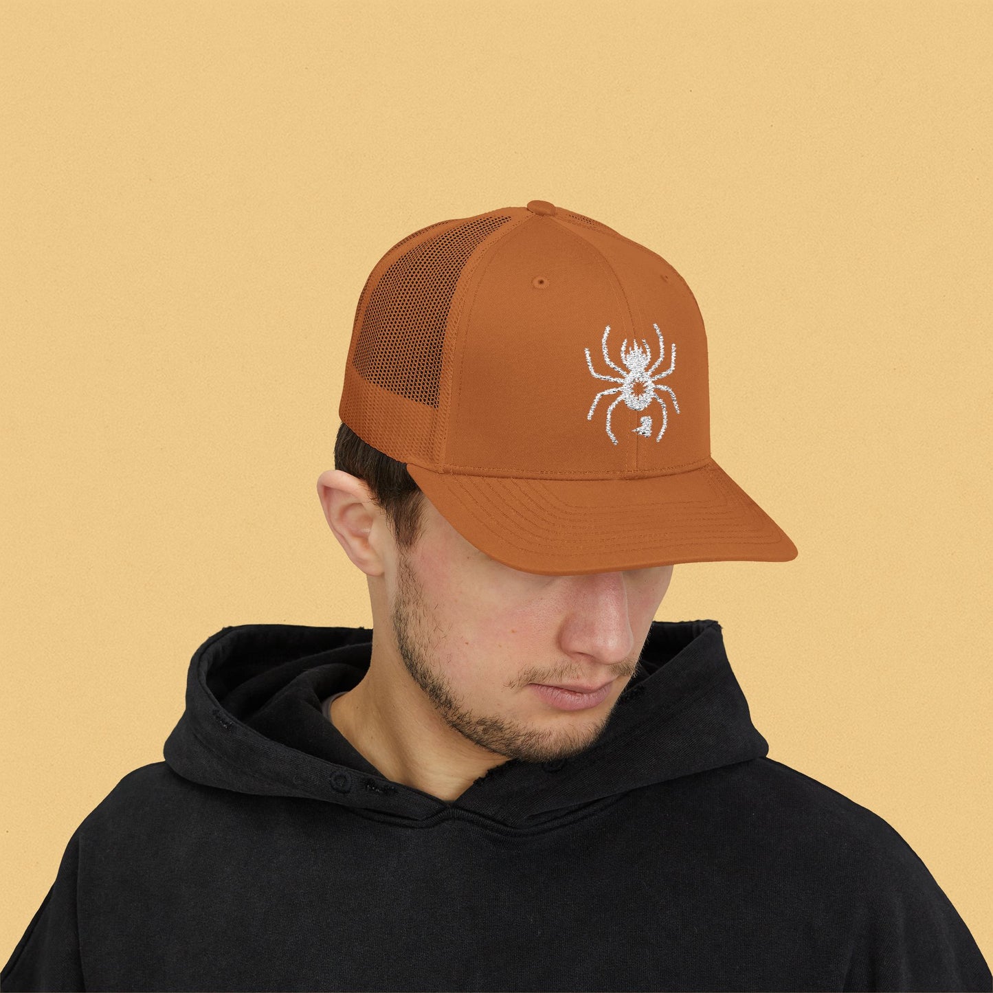 Barking Spider Embroidered Snapback Trucker Cap